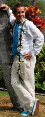 Male with Hawaiian Wedding Leis